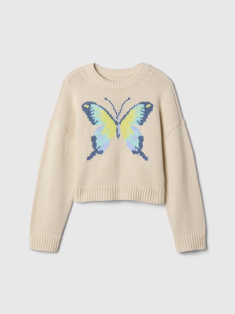 Kids Boxy Butterfly Sweater