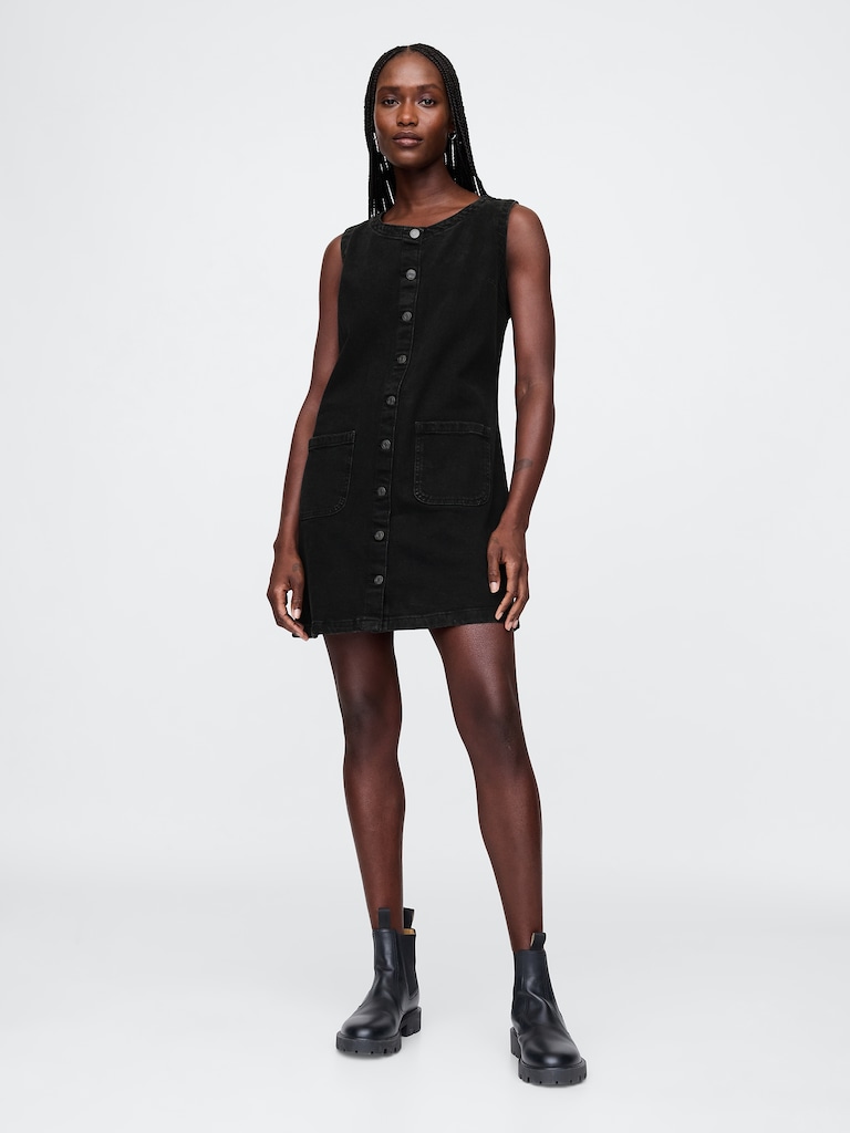 Denim Mini Shift Dress