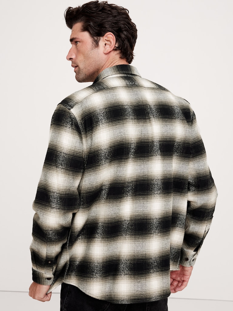Standard-Fit Plaid Twill Overshirt