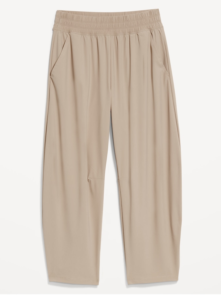 High-Waisted SleekTech Barrel Ankle Pants