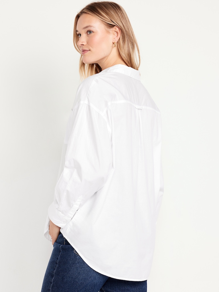 Oversized Button-Down Boyfriend Shirt