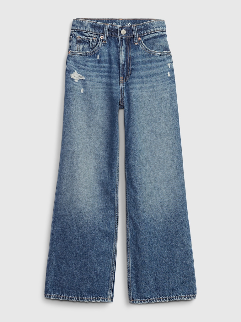 Kids Low Rise Stride Wide-Leg Jeans
