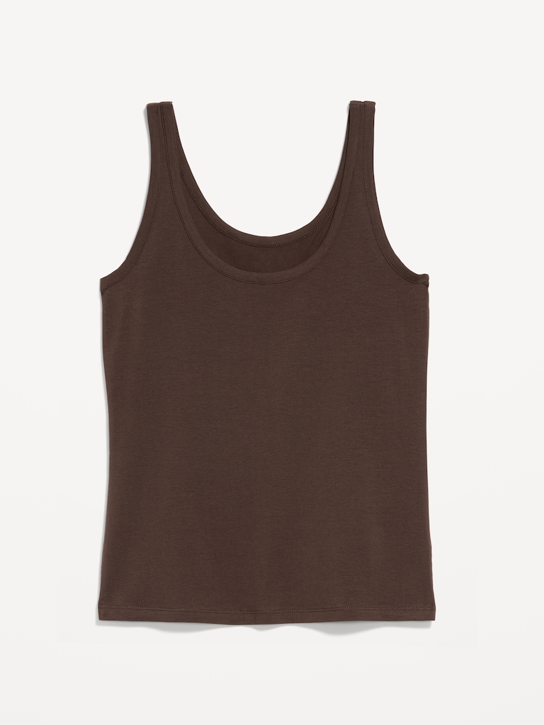 First-Layer Scoop-Neck Tank Top
