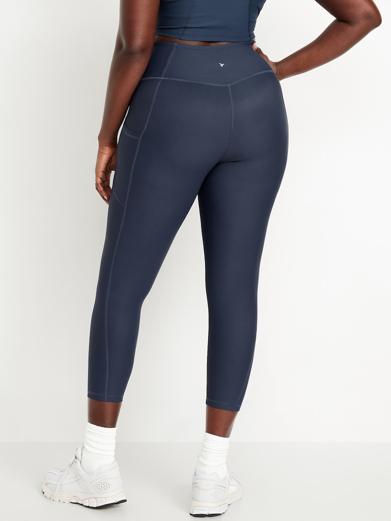 High-Waisted PowerSoft Crop Pocket Leggings 23" inseam