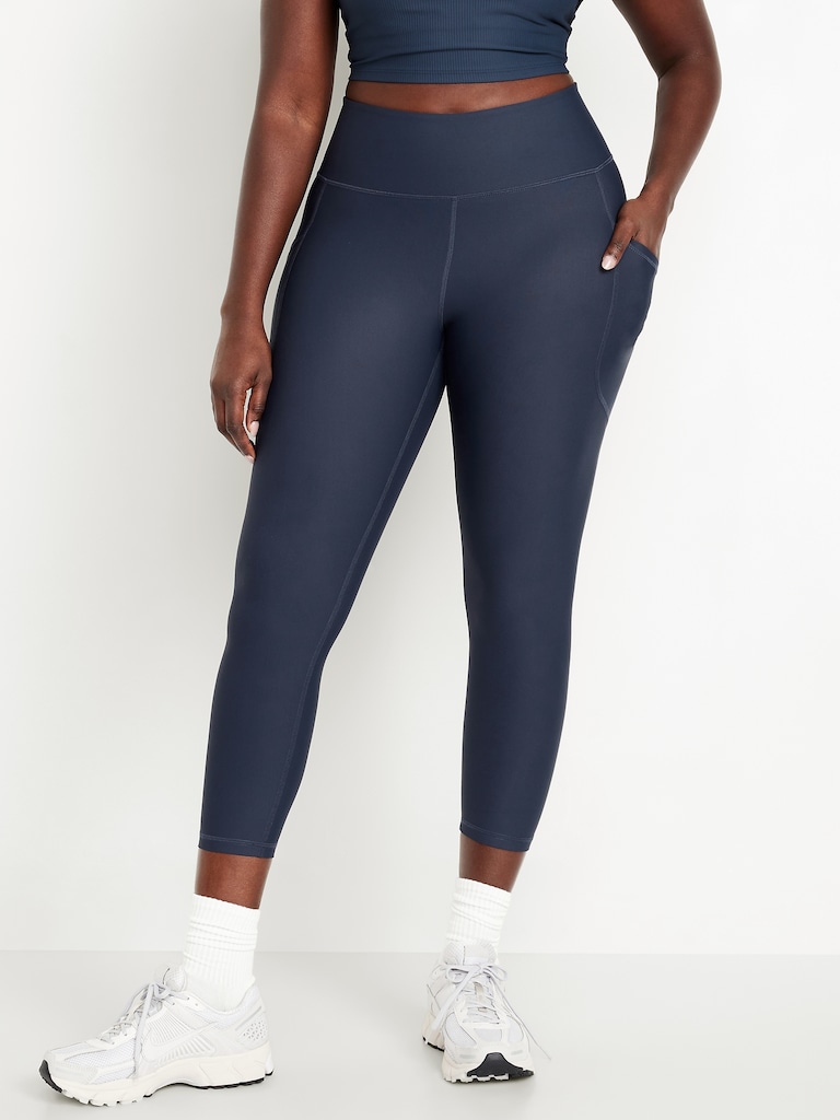High-Waisted PowerSoft Crop Pocket Leggings 23" inseam