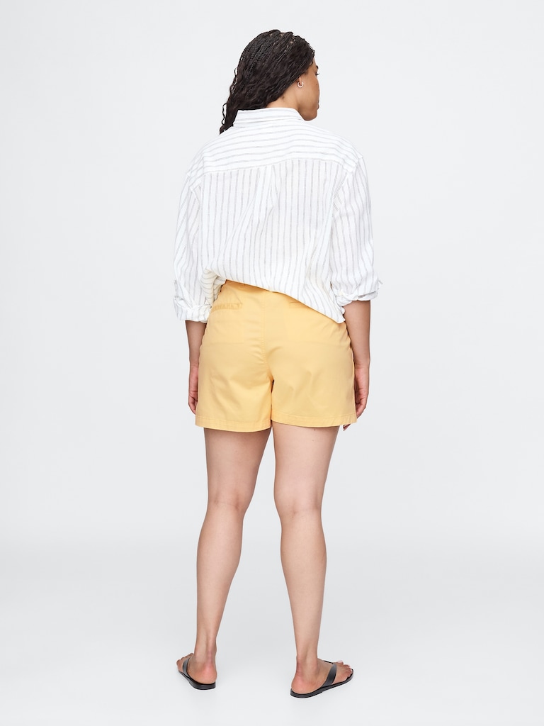 5" Mid Rise Downtown Khaki Shorts