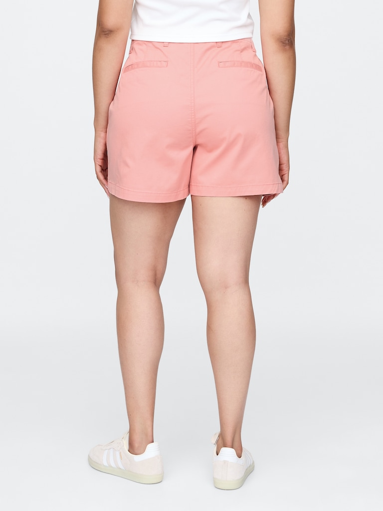 5" Mid Rise Downtown Khaki Shorts