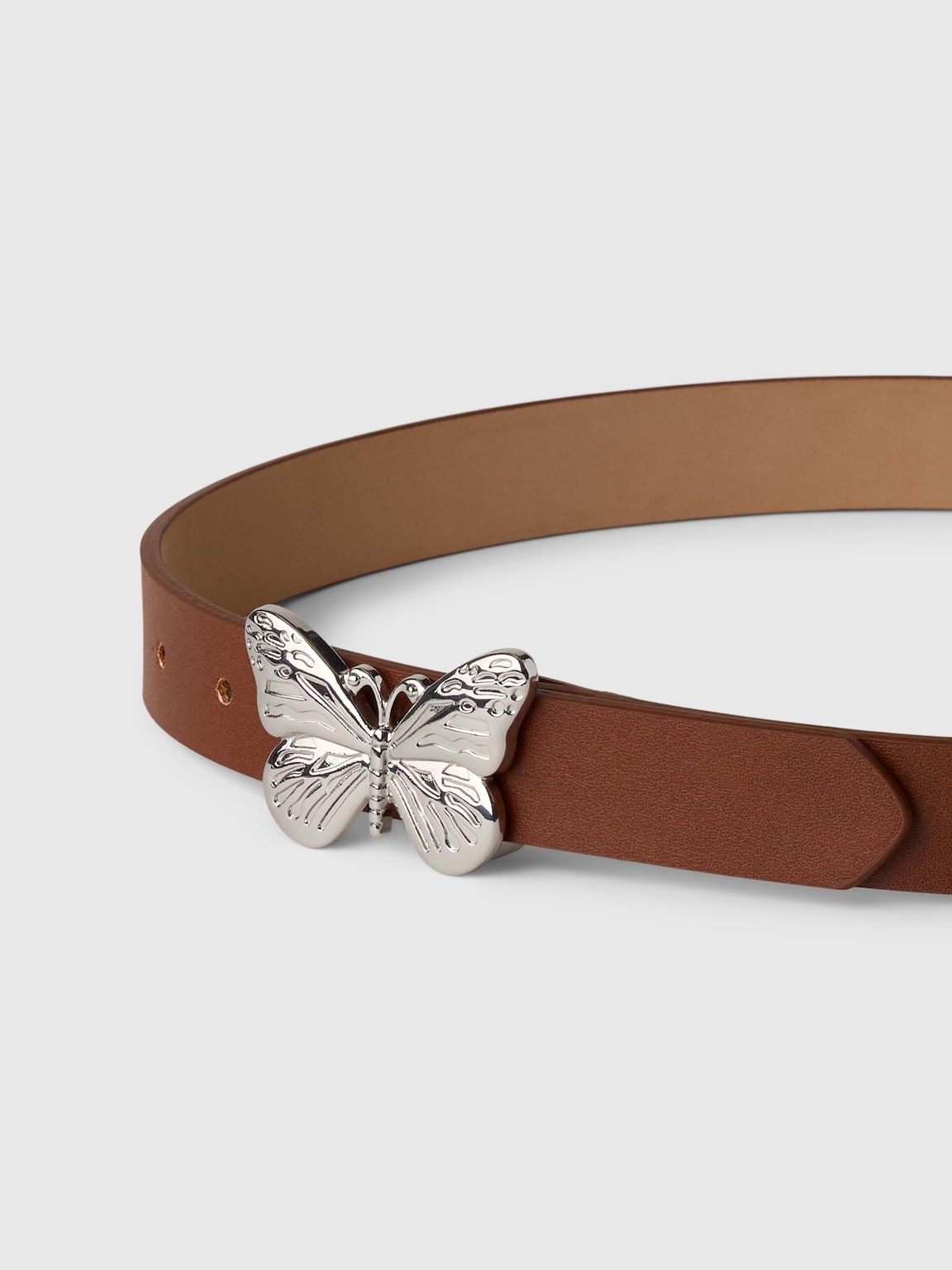 Kids Vegan Leather Butterfly Belt