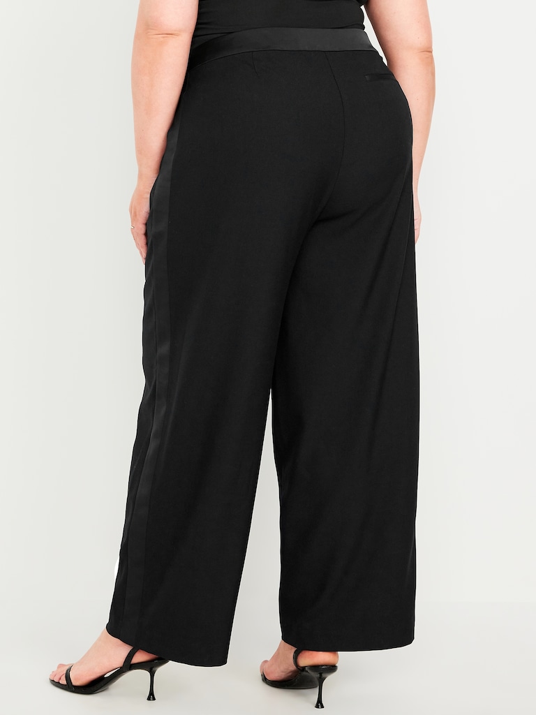 Extra High-Waisted Tuxedo Wide-Leg Pants