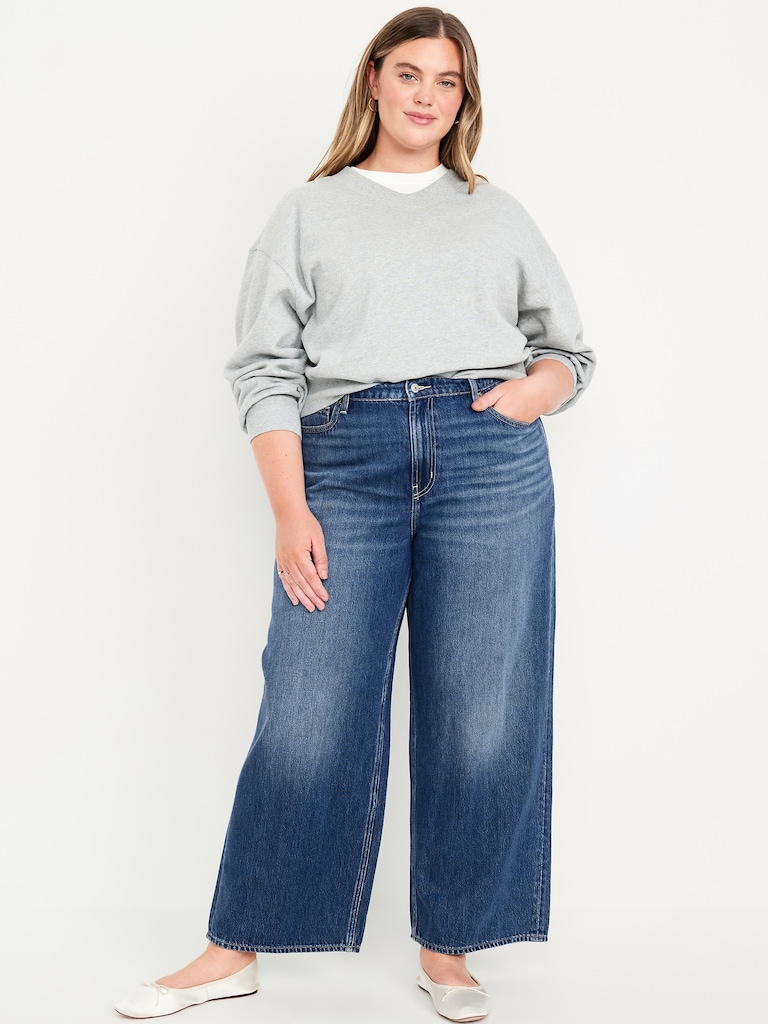 High-Waisted Baggy Wide-Leg Jeans