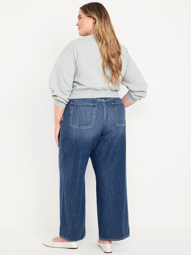 High-Waisted Baggy Wide-Leg Jeans