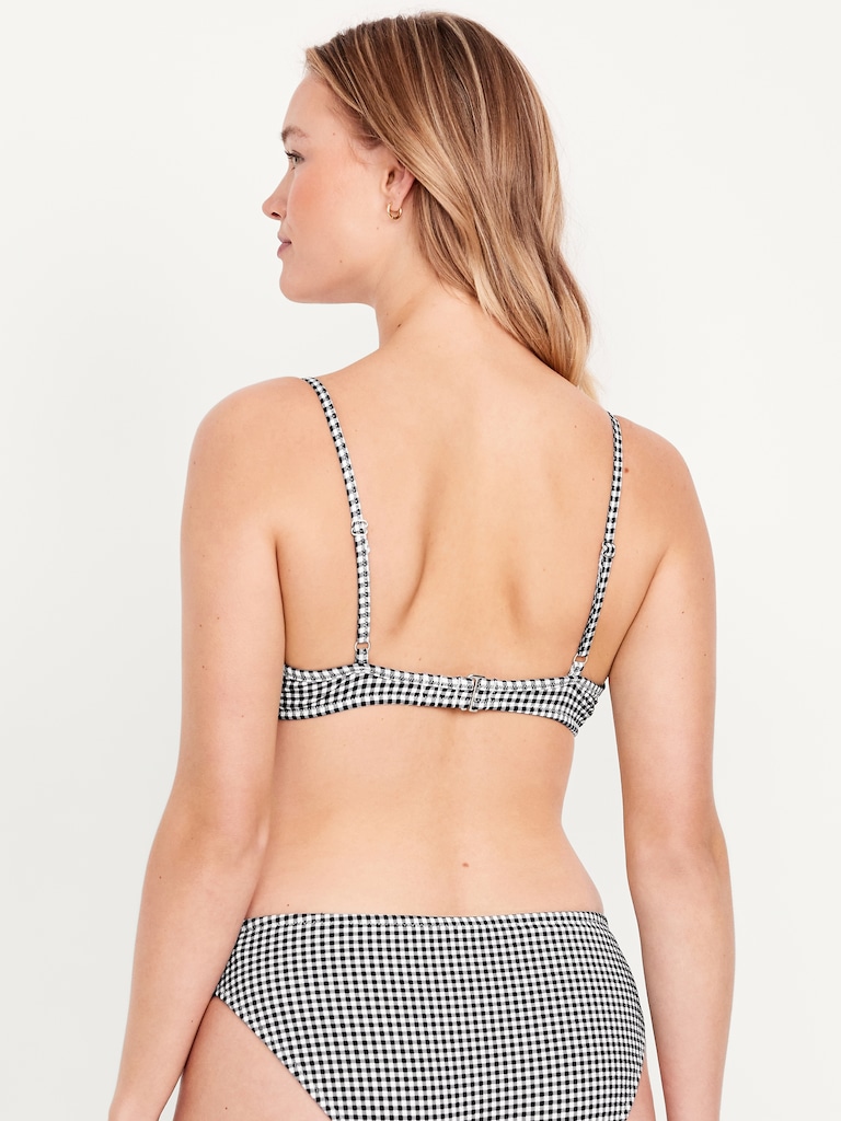 Textured Underwire Balconette Swim Top