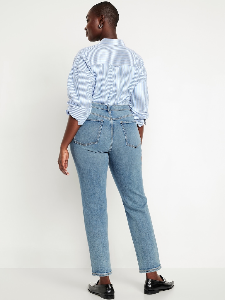 Curvy High-Waisted OG Straight Ankle Jeans