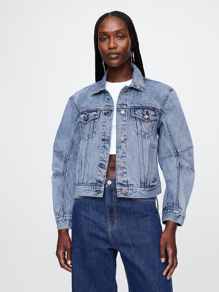 Barrel-Sleeve Icon Denim Jacket