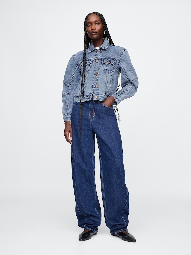 Barrel-Sleeve Icon Denim Jacket