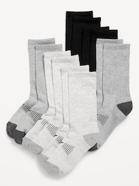 Gender-Neutral Crew Go-Dry Socks 6-Pack for Kids