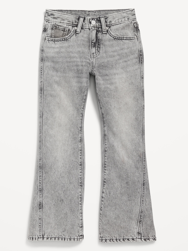 High-Waisted Baggy Flare-Leg Jeans for Girls