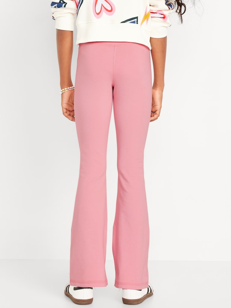 High-Waisted PowerChill Crossover Flared Leggings for Girls