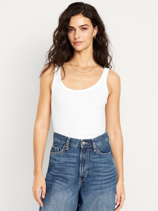 First First-Layer Ribbed Scoop-Neck Tank Top on clearance at Old Navy — 50% off