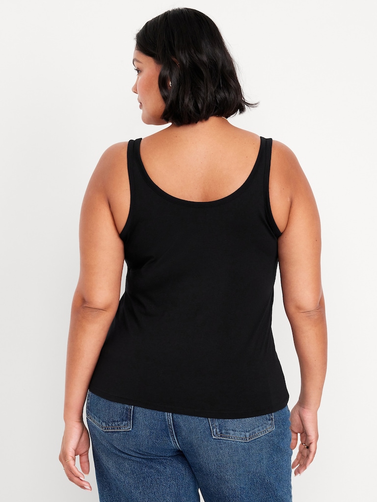 First-Layer Scoop-Neck Tank Top