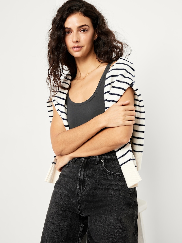 First-Layer Scoop-Neck Tank Top