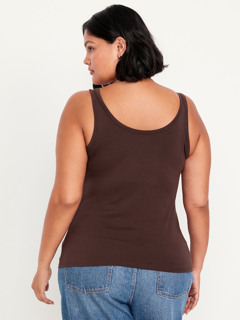 First-Layer Scoop-Neck Tank Top