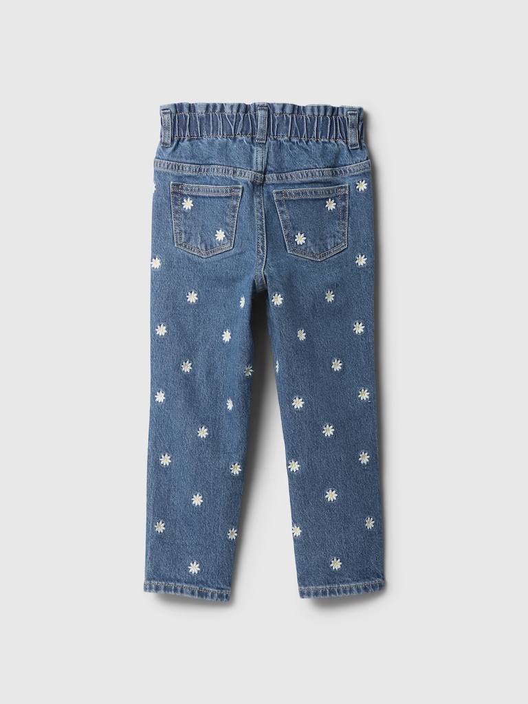 babyGap Embroidered Paperbag Mom Jeans