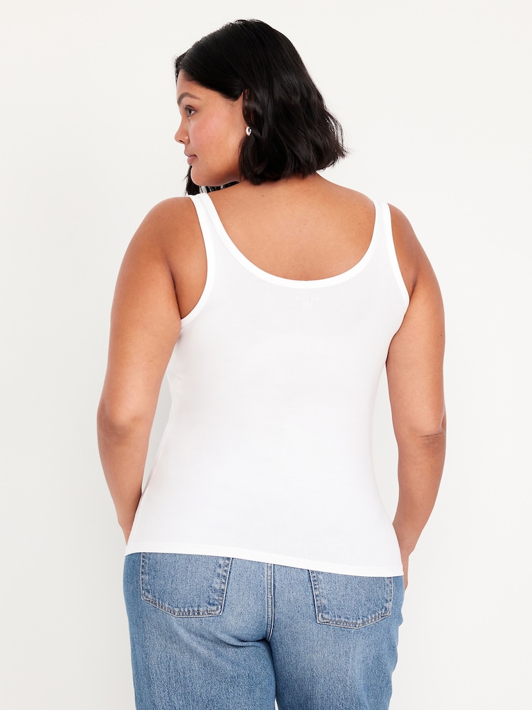 First-Layer Scoop-Neck Tank Top