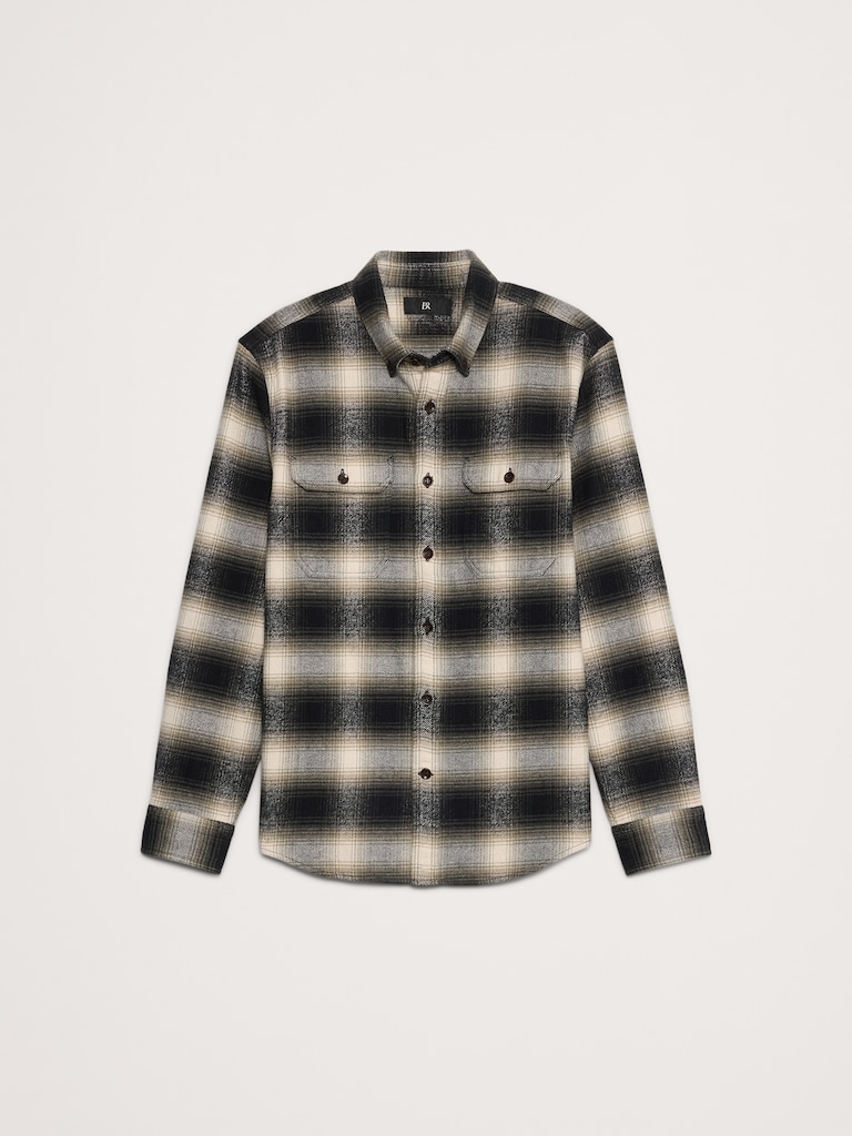Standard-Fit Plaid Twill Overshirt