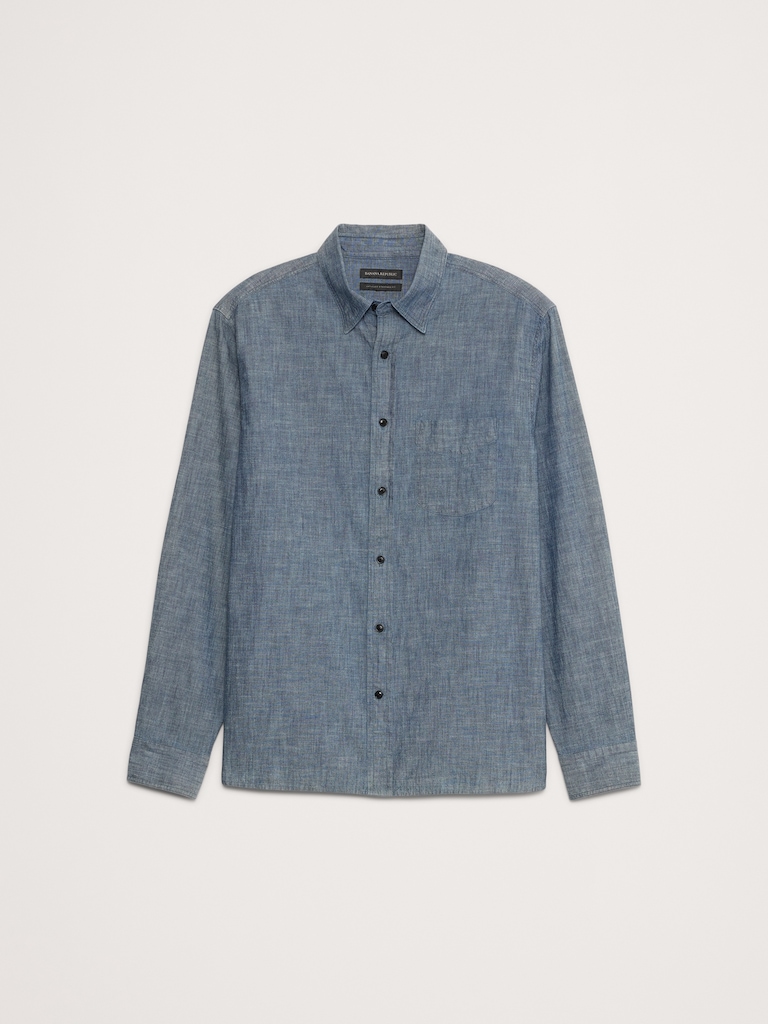 Standard-Fit Chambray Shirt