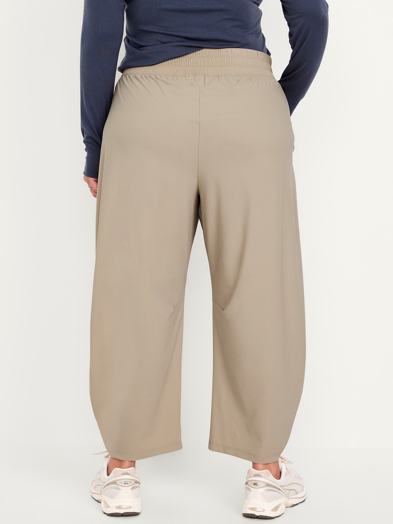 High-Waisted SleekTech Barrel Ankle Pants