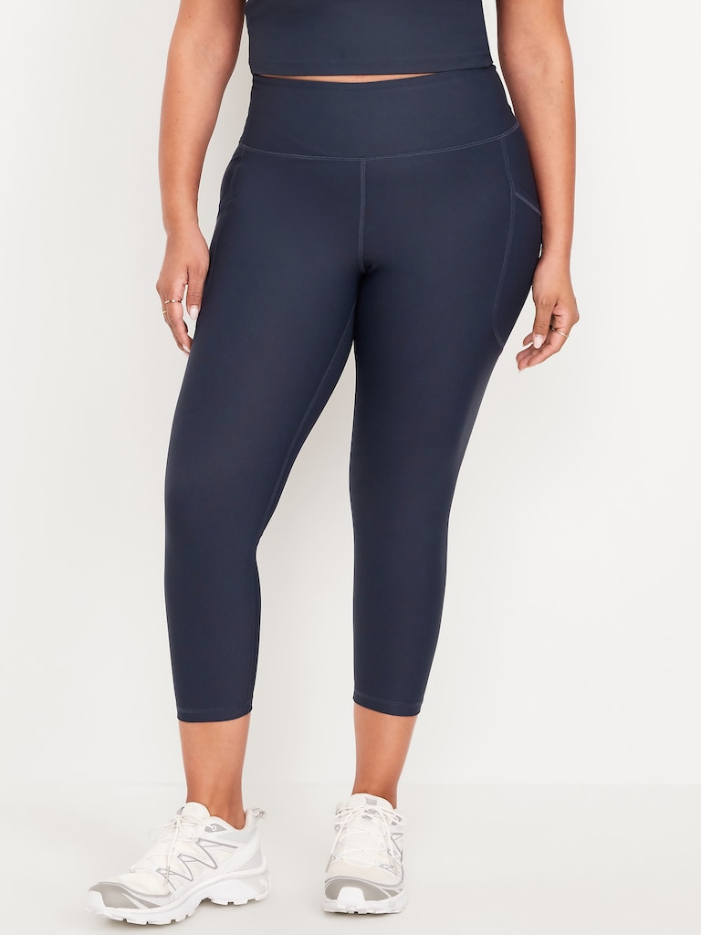 High-Waisted PowerSoft Crop Pocket Leggings 23" inseam