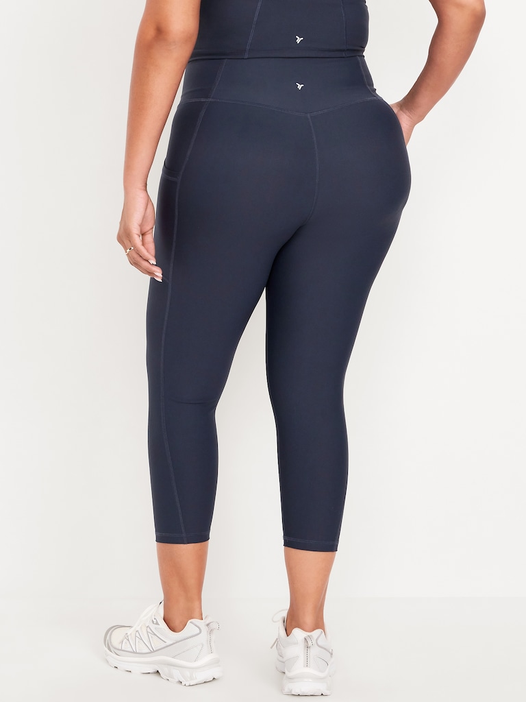 High-Waisted PowerSoft Crop Pocket Leggings 23" inseam