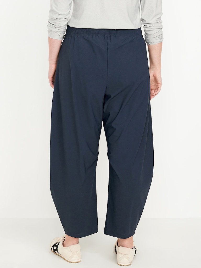 High-Waisted SleekTech Barrel Ankle Pants