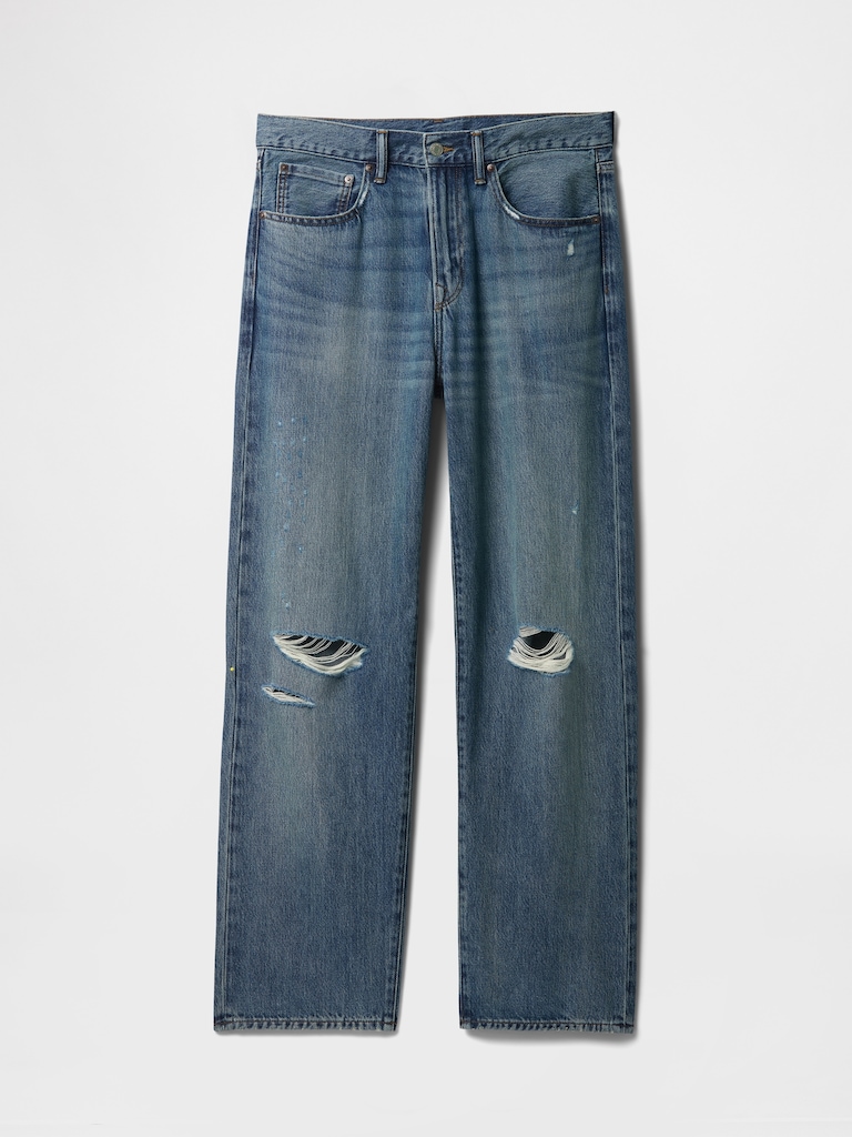 Destructed SuperSoft Relaxed Jeans