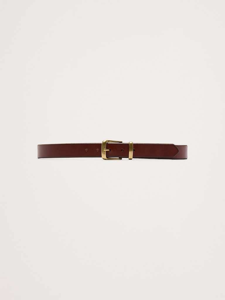 Metal Catch Leather Belt