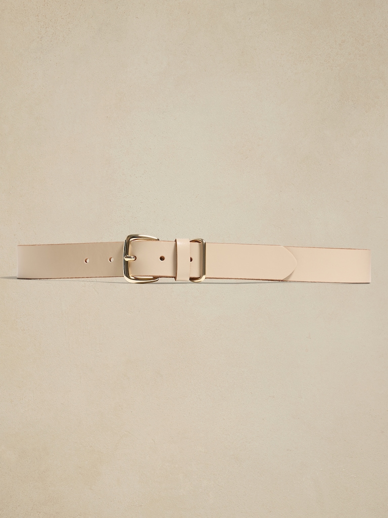 Leather Square Buckle Belt