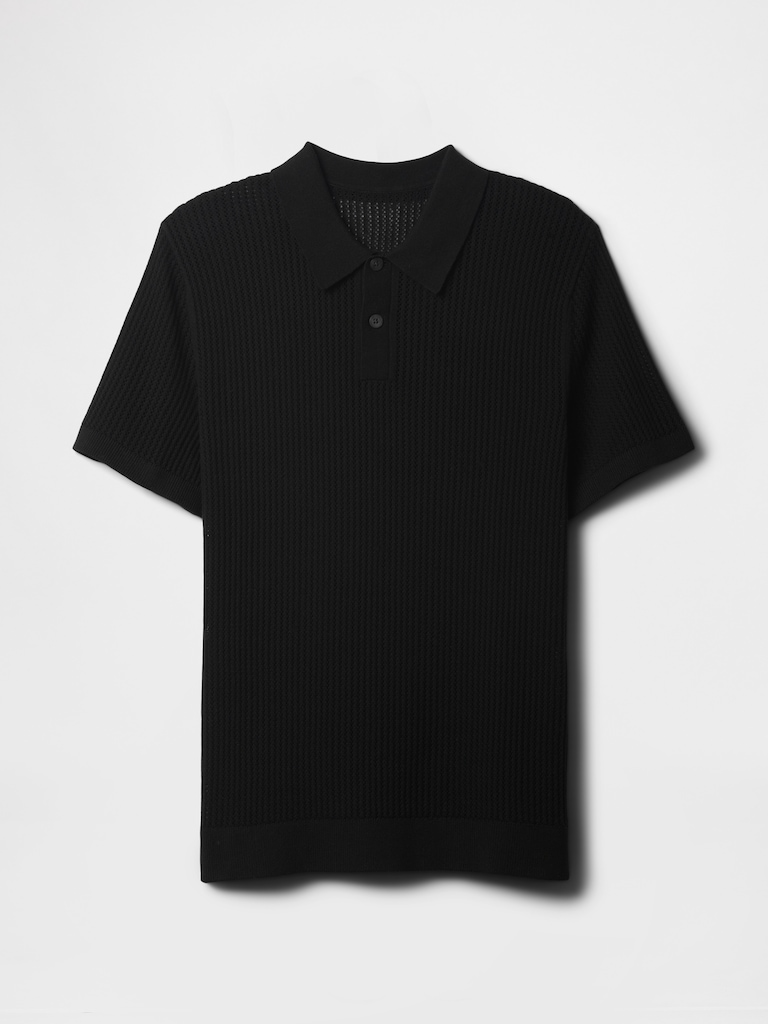 Crochet Polo Shirt