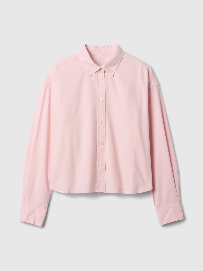 Organic Cotton Oxford Crop Big Shirt