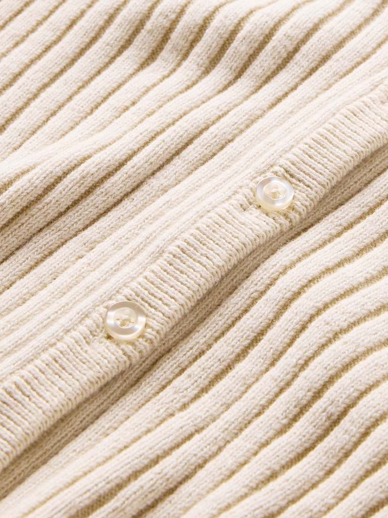 Plaited Rib Crop Cardigan