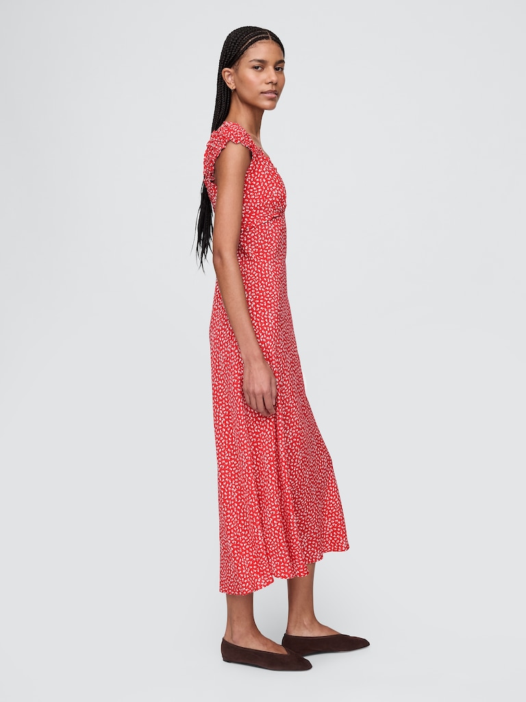Crepe Sweetheart Maxi Dress