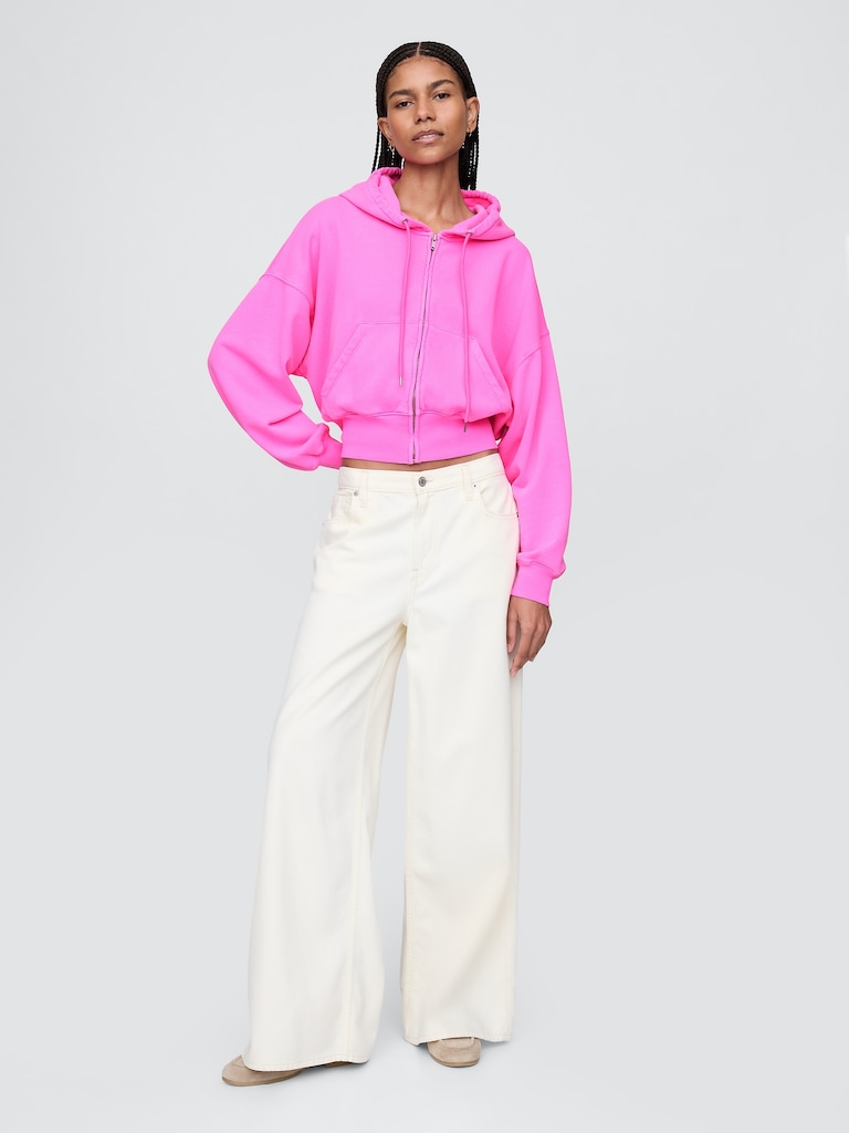 VintageSoft Wedge Zip Hoodie