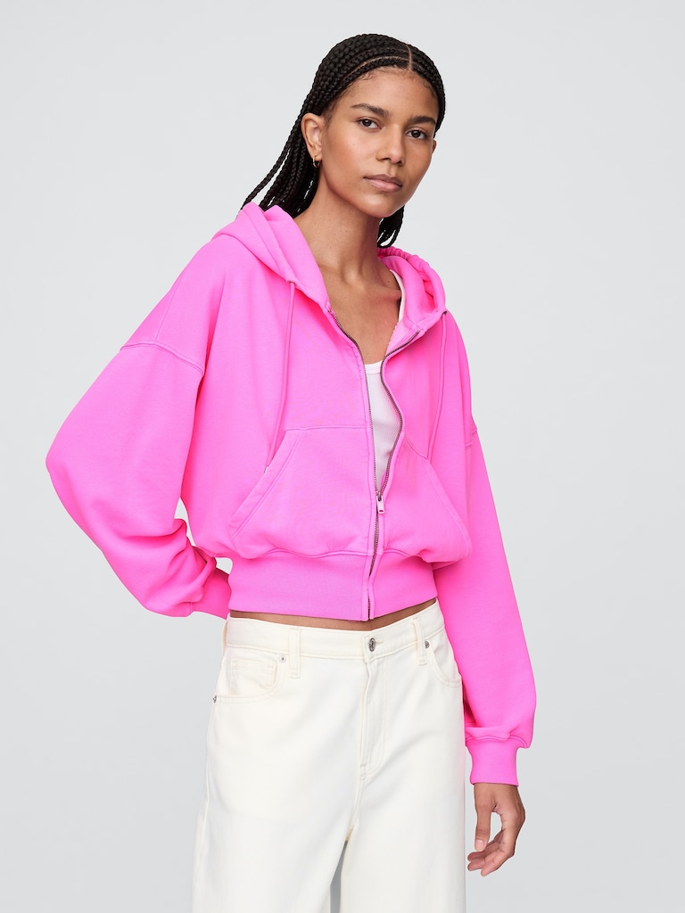 VintageSoft Wedge Zip Hoodie