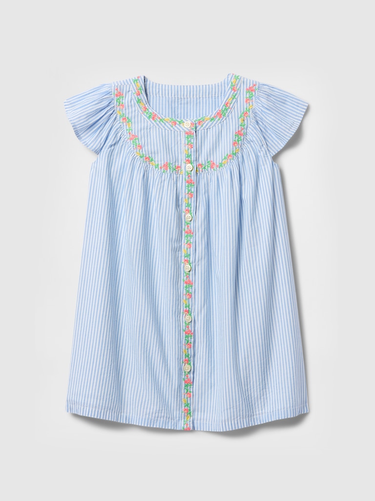 Baby & Toddler Flutter-Sleeve Shirtdress
