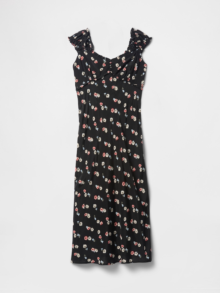 Crepe Sweetheart Maxi Dress
