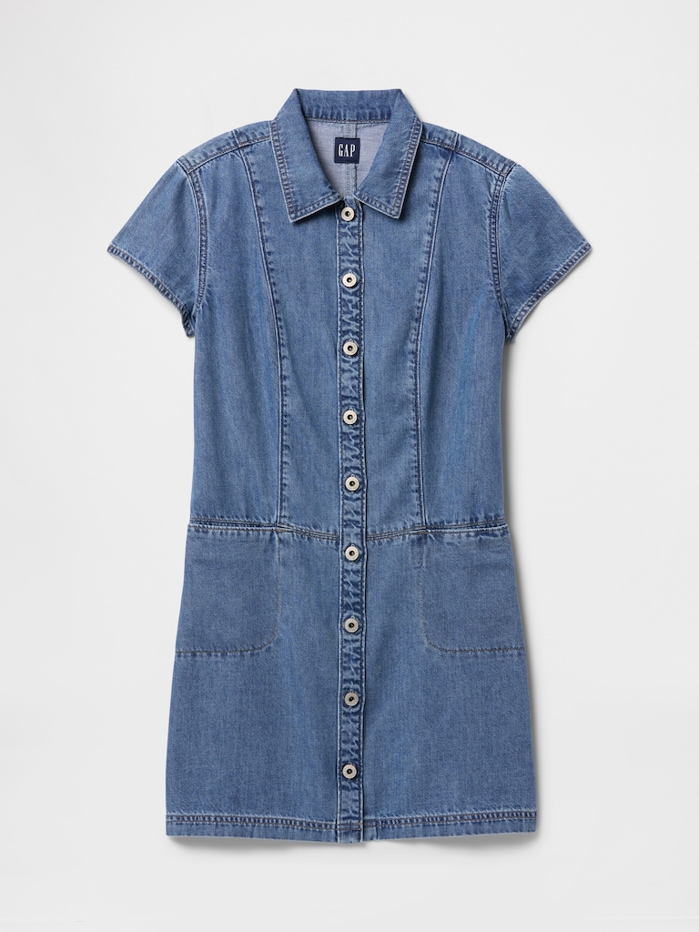 UltraSoft Denim Mini Shift Dress