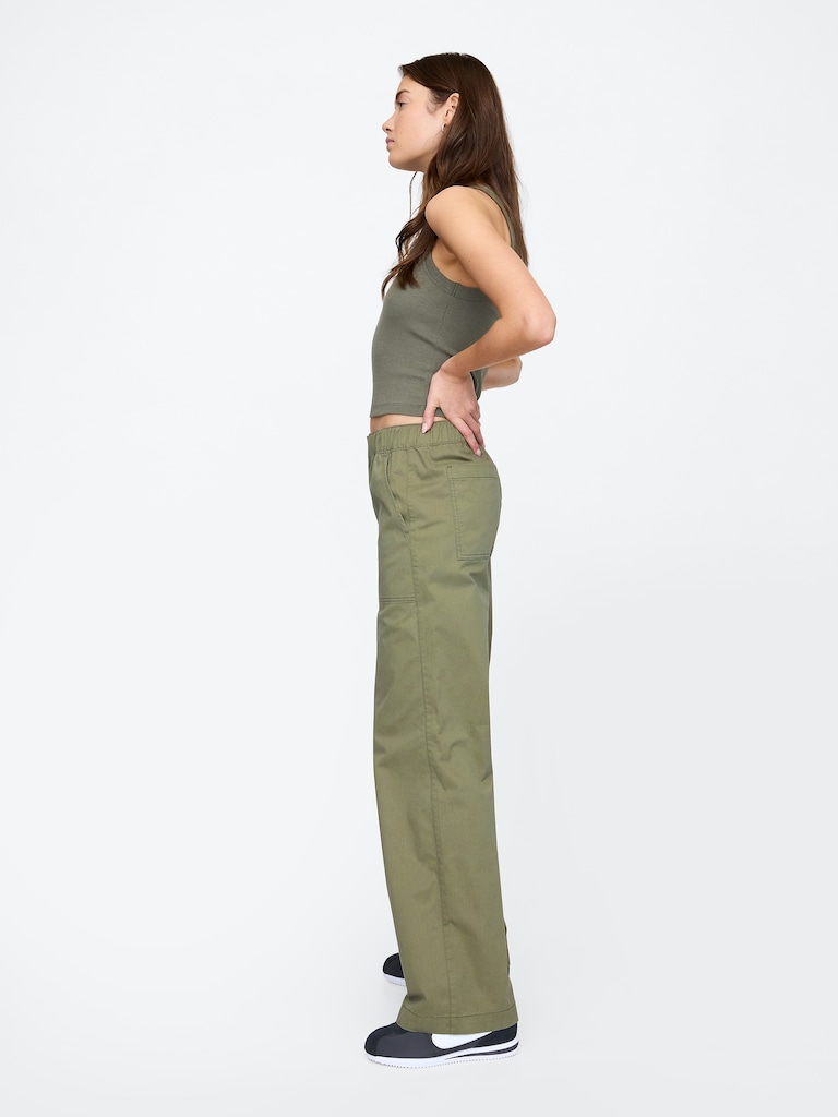 High Rise Easy Wide-Leg Khakis