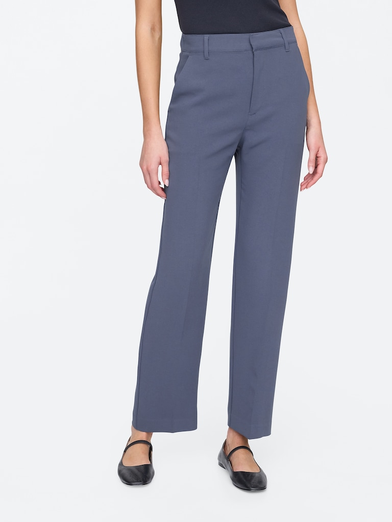 High Rise Easy Straight-Leg Pants