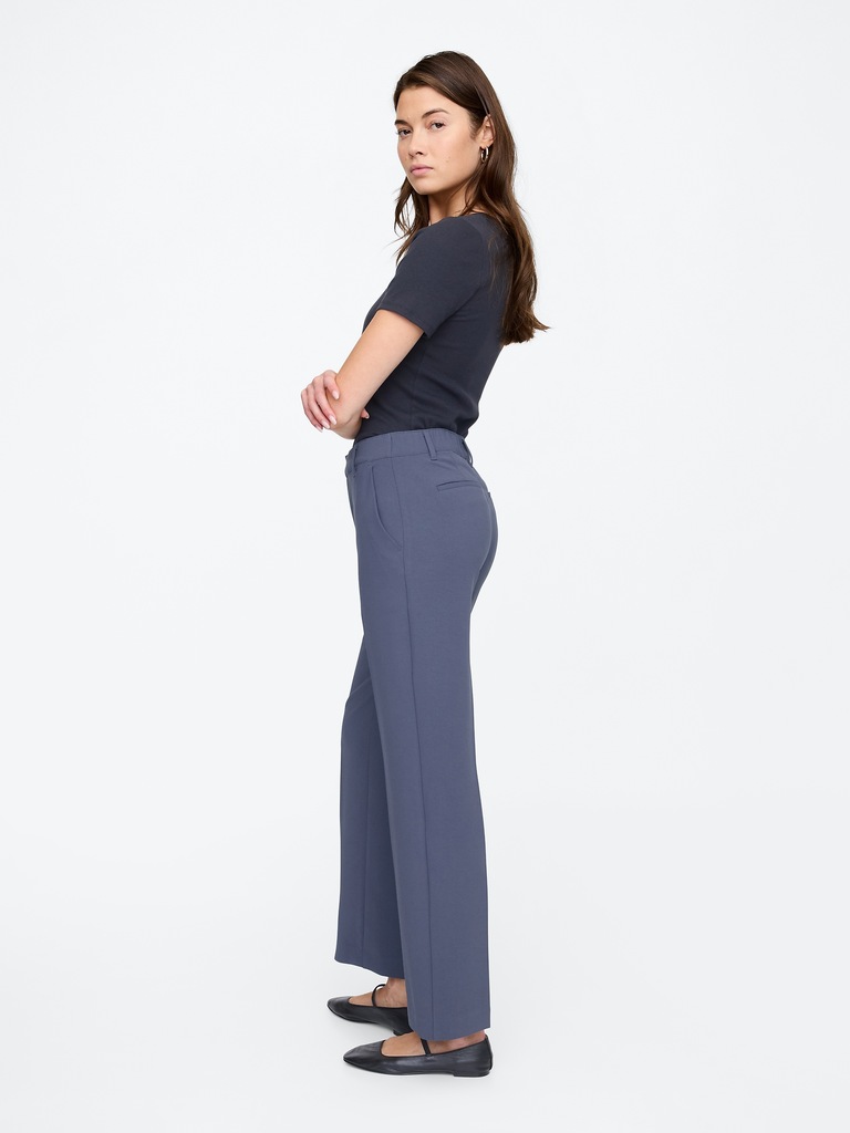 High Rise Easy Straight-Leg Pants