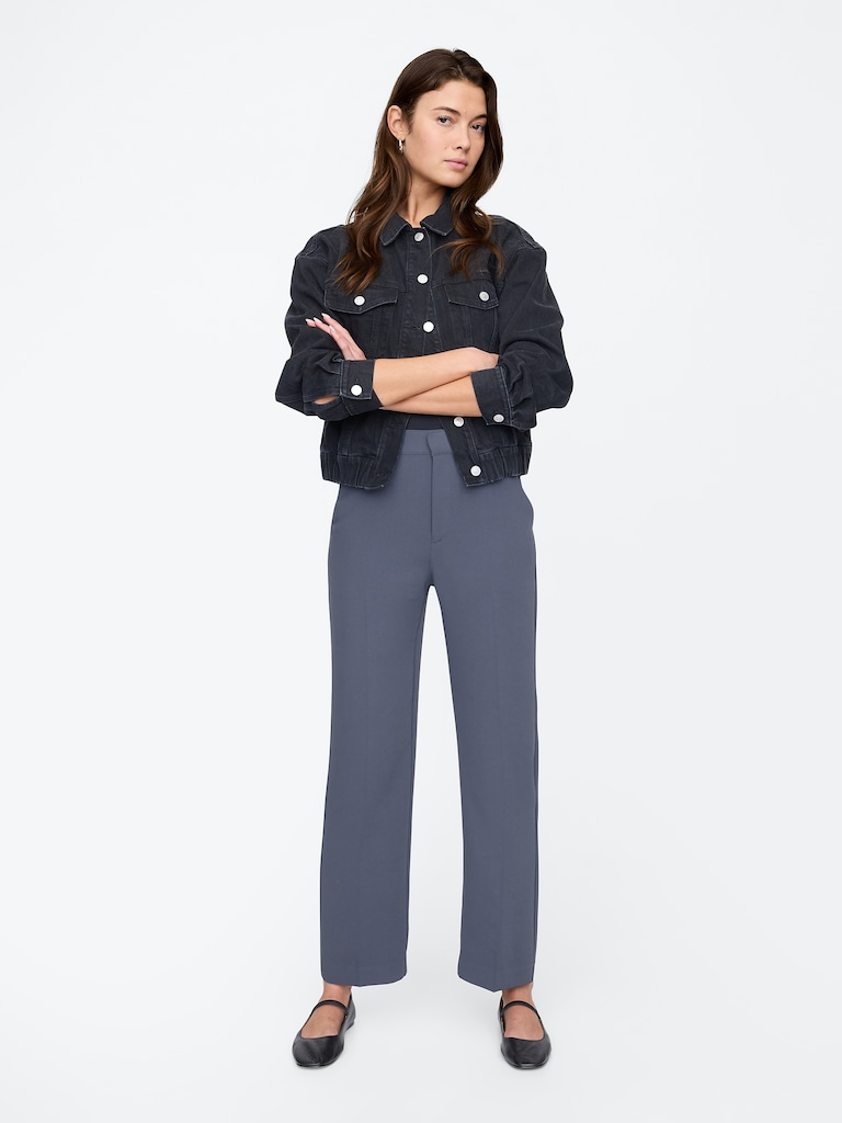 High Rise Easy Straight-Leg Pants